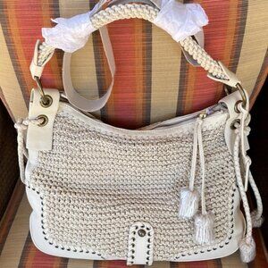 Isabella Fiore Woven Leather Molly Bag NWT